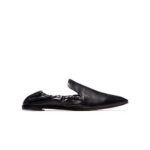 L'Intervalle Tulip black leather flats - size 39 - new in box